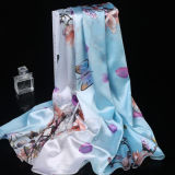 Women 's Chinoiserie Shawl Scarf with Flowers Printing