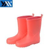 Red Plain Children Natural Rubber Rainboots High Quality Wellingtons New Design Wellies Shoes for Kids Footwear