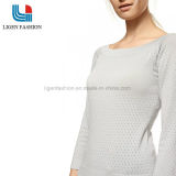 Women's Boat Neck Knitwear Pullover with 3/4 Sleeve
