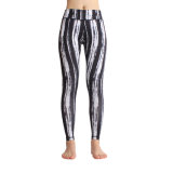 Black & White Stripe Fitness Clothing Activewear Wome's Yoga Pants