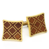 Wholesale Custom Polish Enamel Men's Gold Metal Cufflinks
