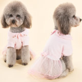 Hot Pink Lovely Dog Veil Bowtie Dress Pet Cute Skirts