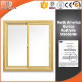 High Quality Wooden Color Sliding Window with Mosquito Nets