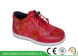 New Red/Apricot Embroidery Design Kids Sport Shoes Children Orthopedic Shoes