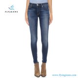 Factory Direct Sale Blue Super-Stretch Ladies Skinny Jeans