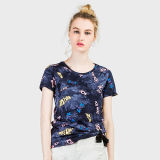 Custom Digital Printing Cropped Tee Shirt Women, T Shirt