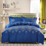 Textile 100% Cotton High Quality Bedding Set for Home/Hotel Comforter Duvet Cover Bedding Set (blue Court Style)