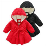 Girl Wintera-Line Coat with Bowknot for Kid Clothes