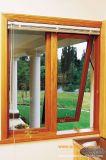European Style Solid Oak/Teak/Pine Aluminum Awning Window Low-E Double Glazing Glass for Better Heat-Insulation