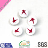 White Plastic Star Logo Garment Snap Button