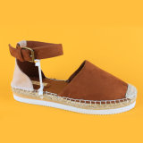 Buckle Strap Classic Tan Platform Espadrilles Sandals