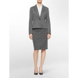 One Button Jacket and Skirt Suit for Women