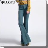 High-End Designer Lady Fashion Cotton Wide Leg Casual Jeans Pant