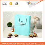Blue Color Fency Design High Quality Paper Bag with Handle