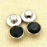 Pearled Black Bead Metal Brass Shank Button for Shirt