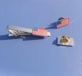 U. S. Country Flag Trading Pin and Tie Clip Tie Bar