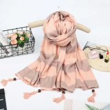 Wholesale New Styles of Women's Winter Plaid Scarf with Fringe