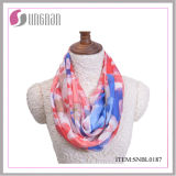 2016 Colorful Letter Pattern Ladies Cotton Infinity Scarf (SNBL0185)