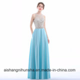 Elegant Evening Dresses A-Line Sleeves Beaded Crystals Party Gowns