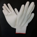 DMF Free White Nylon Glove Coated PU Safety Work Glove
