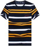 Men Stripe Fashion Short Sleeve Casual T-Shirt