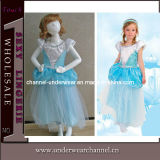 Girls Snow Queen Gown Dresses Costume for Children