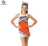 Cheap New Fashion Customized Design Black and Orange Colorful Mess Cheerleading Uniform Youth