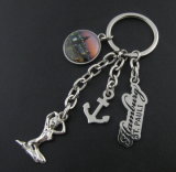 Mannequin and Anchor Metal Keychain for Promotion