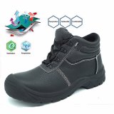 PU Sole Steel Toe Sbp Genuine Leather Men Safety Shoes