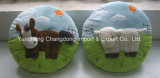 Plush Round Sheep Cushion with Soft Material