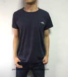 High-End Mens Cotton T-Shirt with Custom Embroidery Logo