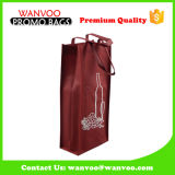 Durable Non Woven Wine Two Bottled Bag for Outside Picnic and Gift Packing
