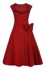 Women's UK Vintage Designer Style Prom Wedding Guests Red Dresses