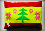 Red and Yellow Tree Flower Pet Pillow, Dog/Cat Cushion