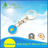Custom Supermarket Metal Keychain with Gold Star with High Quality