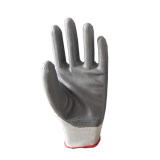 13 Gauge Polyester Seamless Knitted Gray Nitrile Coated Palm Work Gloves