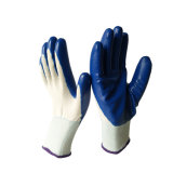 Flexible Comfortable Polyester with Nitrile Coated Gloves