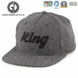 2016 Fashion New Design Gray Basketball Snapback Cap with Embroidery Badge