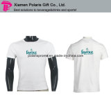 Custom Short Sleeves Cotton White Tshirt with Logo Printing