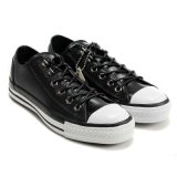 Low Cut Black Leather White Rubber Sole Skateboard Vulcanized Shoes