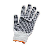 7g Gauge Bleach Cotton Knitted Safety Gloves with PVC Dots