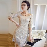 D1191 Hot Sale O-Neck Beaded 1/2 Sleeve Lace Evening Dress Gowns