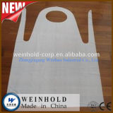 PE Disposable Aprons for Industry Polyethylene Plastic Waterproof White Apron Hospital Use