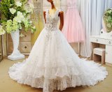 2017 V-Neck Line Crystal Bridal Wedding Dress Rfl1702