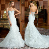 Mermaid Formal Gowns Ruffled Organza Wedding Bridal Dresses Z2085