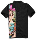 Custom Design Plus Size Mens Hawaiian Printed Bowling Shirts