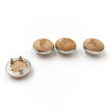 Engraved Wooden Snap Button Covered with Wood Prong Snap Buttons