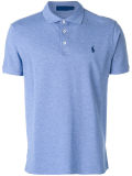 Men's Heather Blue Cotton Classic Polo Shirt