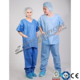 Disposable Surgical Sterile Soft Doctor Scrub Suit with Short Sleeves