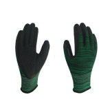 13gauge Hand Protective Green Latex Gloves with Polyester Inside